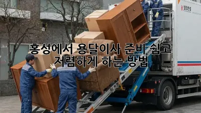 홍성에서 용달이사 준비, 쉽고 저렴하게 하는 방법!